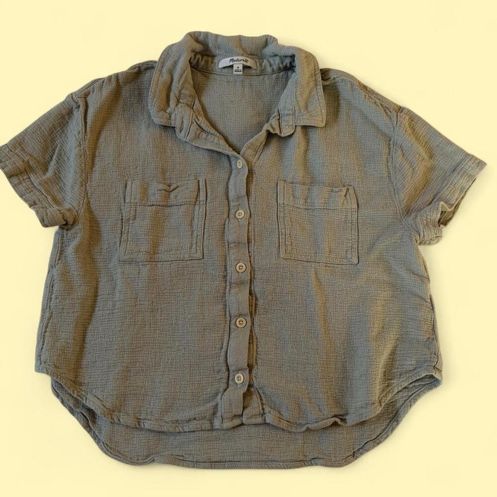 Madewell very light colored seafoam green